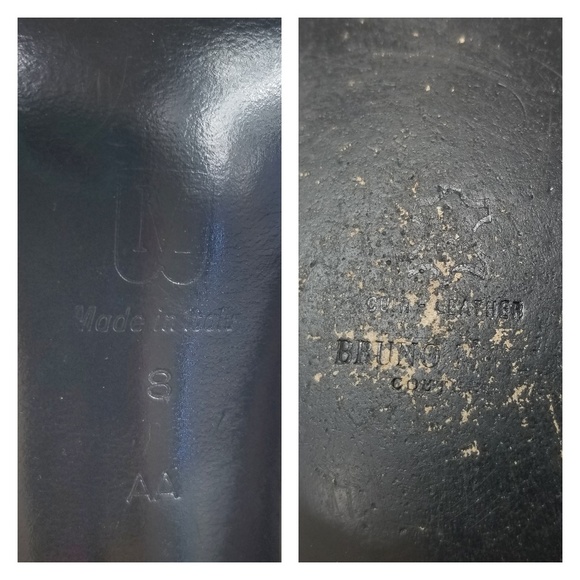 Bruno Magli Couture Gold Square Toe Kitten Heels 8 - Picture 6 of 7